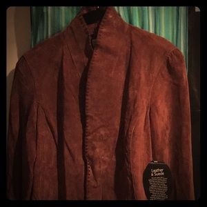 Suede Jacket, fully lined, NWT